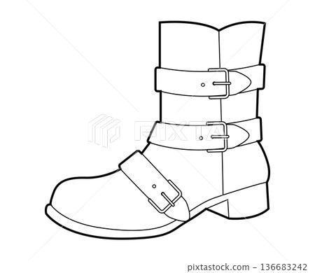 Harness boot women single line. Triple buckle mid calf boot for streetwear styling and concert nights. Technical Harness boot women single line. Triple buckle mid calf boot for streetwear styling and concert nights. Technical 136683242