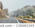 Snowy rural roads and highways 136683349