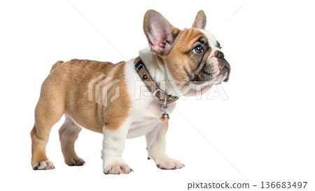 english bulldog puppy isolated on white background 136683497