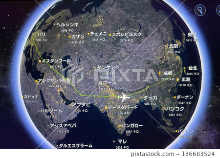 EVA Air Paris-Taipei flight route EVA Air Paris-Taipei flight route 136683524