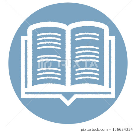 Open book icon 1-blue 136684334