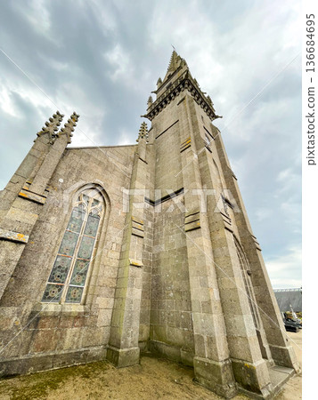 Saint-Arzelle Church in Plouarzelle, the westernmost town in France 136684695