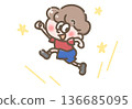 Illustration of a jumping child 136685095
