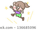Illustration of a jumping child 136685096