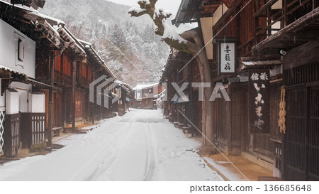 Tsumago-juku (winter) Tsumago-juku (winter) 136685648