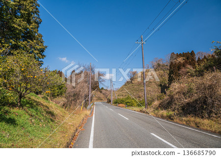 翻越山口的道路，奈良縣飛鳥村 136685790