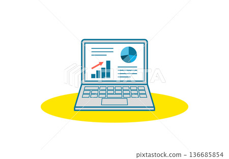 Computer monitor illustration data Computer monitor illustration data 136685854