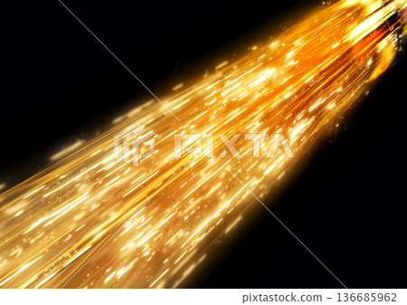 Abstract background with a sense of speed and flow of golden light Abstract background with a sense of speed and flow of golden light 136685962