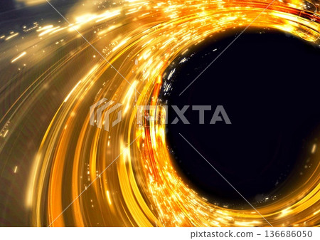 Dynamic abstract art with sparkling gold lines Dynamic abstract art with sparkling gold lines 136686050