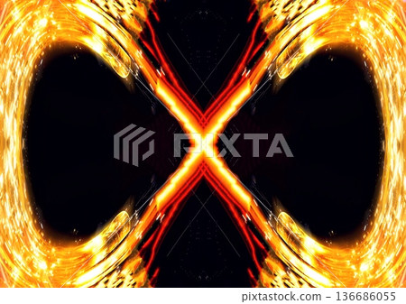 Dynamic abstract art with sparkling gold lines Dynamic abstract art with sparkling gold lines 136686055