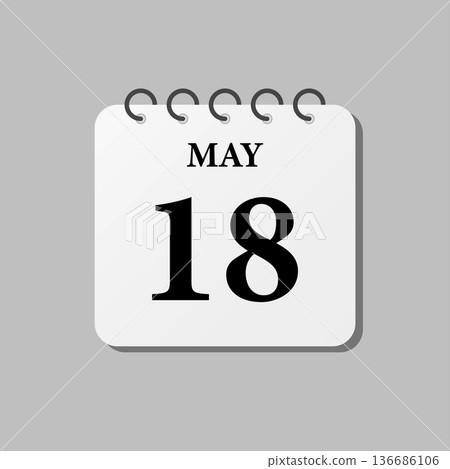 Icon page calendar day - 18 May 136686106