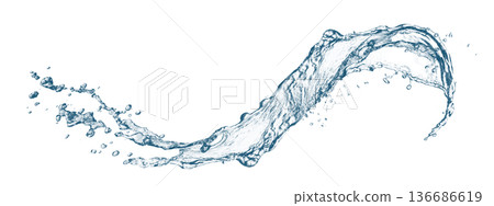 抽象藍色水濺的 3d 插圖 抽象藍色水濺的 3d 插圖 136686619