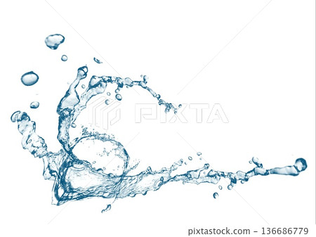 Abstract blue splashes Abstract blue splashes 136686779