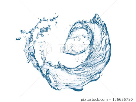 Abstract blue splashes 136686780