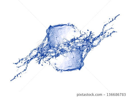 Abstract blue splashes 136686783