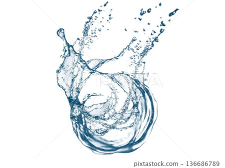 Abstract blue splashes Abstract blue splashes 136686789