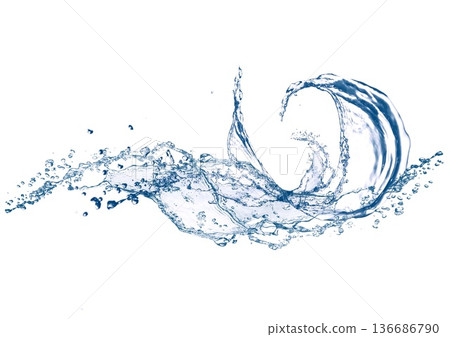 Abstract blue splashes 136686790