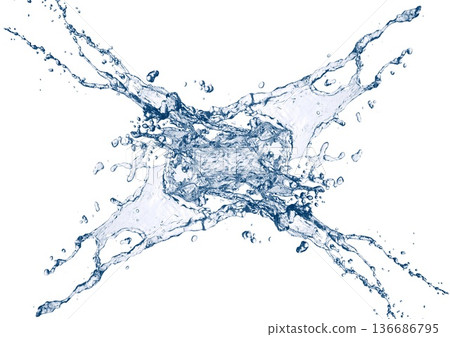 Abstract blue splashes Abstract blue splashes 136686795