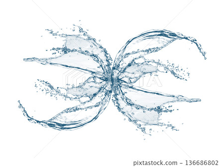 抽象藍色濺 136686802