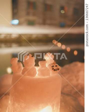 Otaru Snow Light Path Candles along the canal 136687247