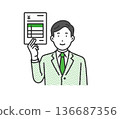 Man in suit showing documents 136687356