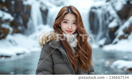 我是在隆冬時節來看瀑布的。 136687534