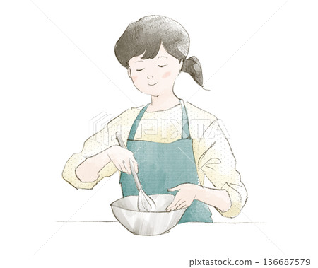 A woman making sweets 136687579