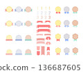粉紅彩色等級獎牌及瑤帶套裝（金、銀、銅） 136687605