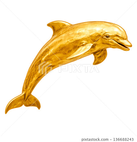 金雕像 - 寬吻海豚 136688243
