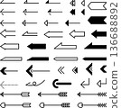 Arrow set monochrome 136688892