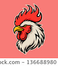 rooster mascot logo illustration vector design template modern style eps 10 136688980