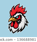 rooster mascot logo illustration vector design template modern style eps 10 136688981