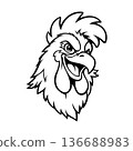 rooster mascot logo illustration vector design template modern style eps 10 136688983
