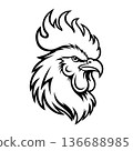 rooster mascot logo illustration vector design template modern style eps 10 136688985