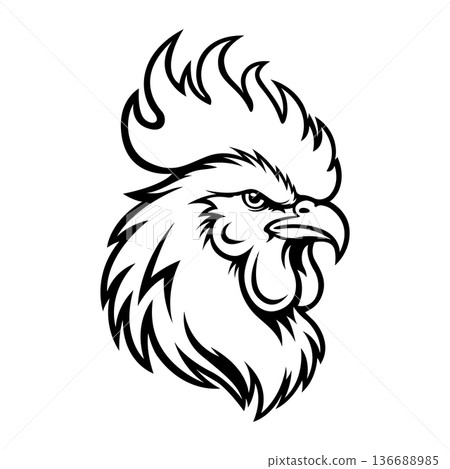 rooster mascot logo illustration vector design template modern style eps 10 136688985