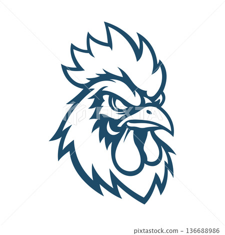 rooster mascot logo illustration vector design template modern style eps 10 136688986