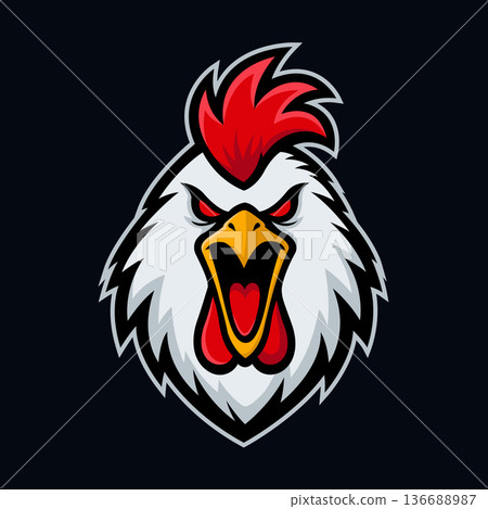 rooster mascot logo illustration vector design template modern style eps 10 rooster mascot logo illustration vector design template modern style eps 10 136688987
