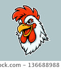 rooster mascot logo illustration vector design template modern style eps 10 136688988