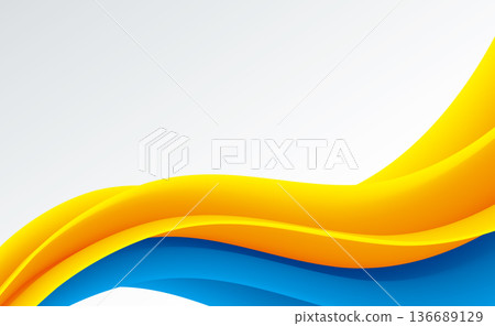 Yellow and blue three-dimensional abstract background banner advertising poster flyer material picture Yellow and blue three-dimensional abstract background banner advertising poster flyer material picture 136689129