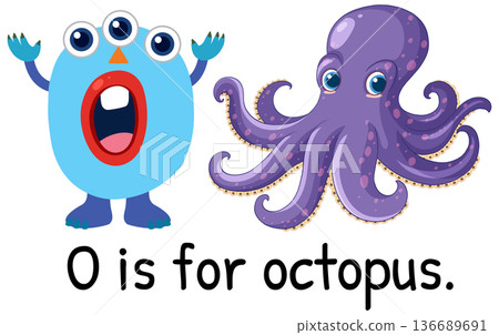 Alphabet Illustration: O is for Octopus 136689691