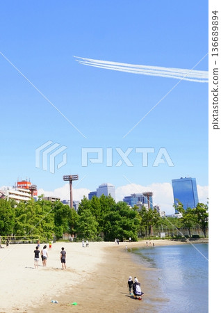 2025 Osaka-Kansai Expo Blue Impulse Exhibition Flight 2025 Osaka-Kansai Expo Blue Impulse Exhibition Flight 136689894