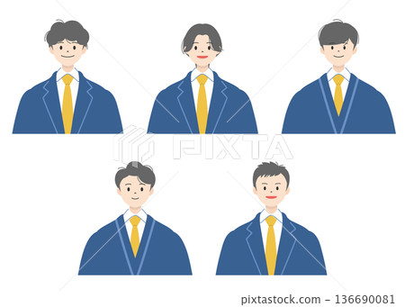 High school boy icon set 136690081