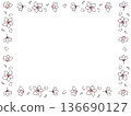 cute cherry blossom frame 136690127