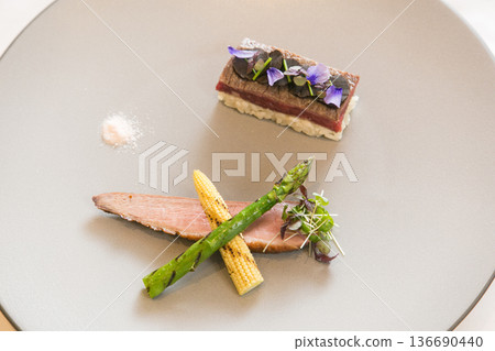 French course main beef steak 136690440