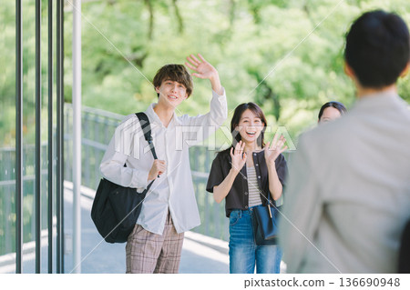 University student international student campus life 136690948