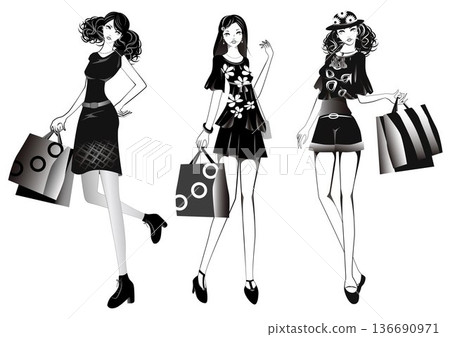 購物,女人,單色 購物,女人,單色 136690971