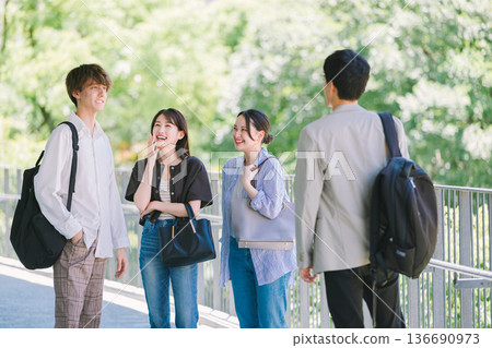 University student international student campus life 136690973