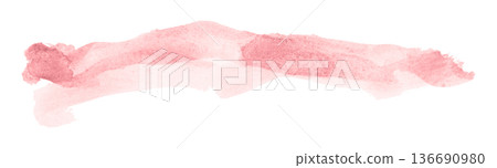 pink brush isolated on transparent background pink watercolor 136690980
