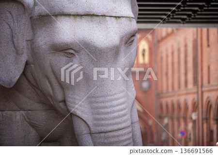 Double-arched Gateway at Carlsberg district in Frederiksberg in Denmark Double-arched Gateway at Carlsberg district in Frederiksberg in Denmark 136691566