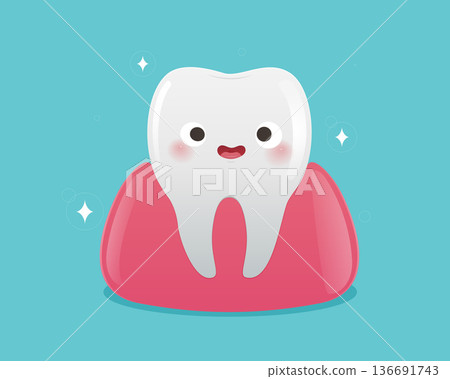 Benefits of White Teeth and Healthy Smile Concept 136691743